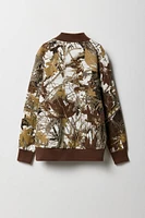 Blouson de style universitaire en molleton avec motif brodé pour enfants