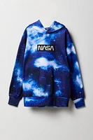 Boys NASA Patch Galaxy Print Hoodie