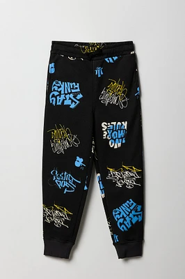 Boys Printed Fleece Jogger