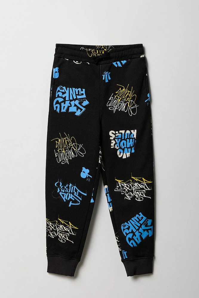 Kids Printed Fleece Jogger