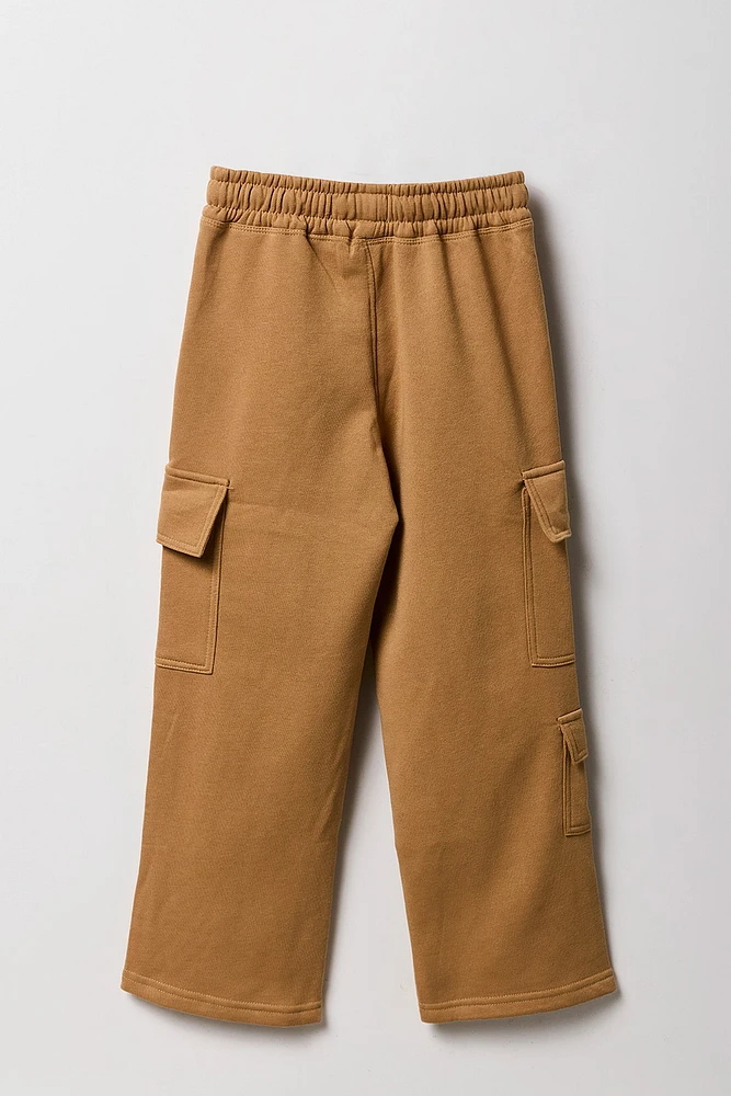 Pantalon d'entraînement cargo en molletton pour garçon