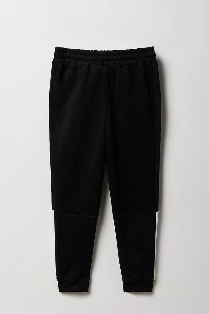 Boys Colourblock Zip Pocket Fleece Jogger