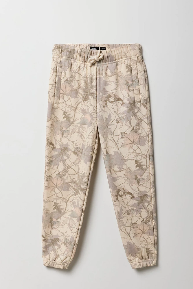 Jogger en molleton avec motif camouflage pour garçon