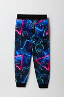 Boys Gamer Print Fleece Jogger