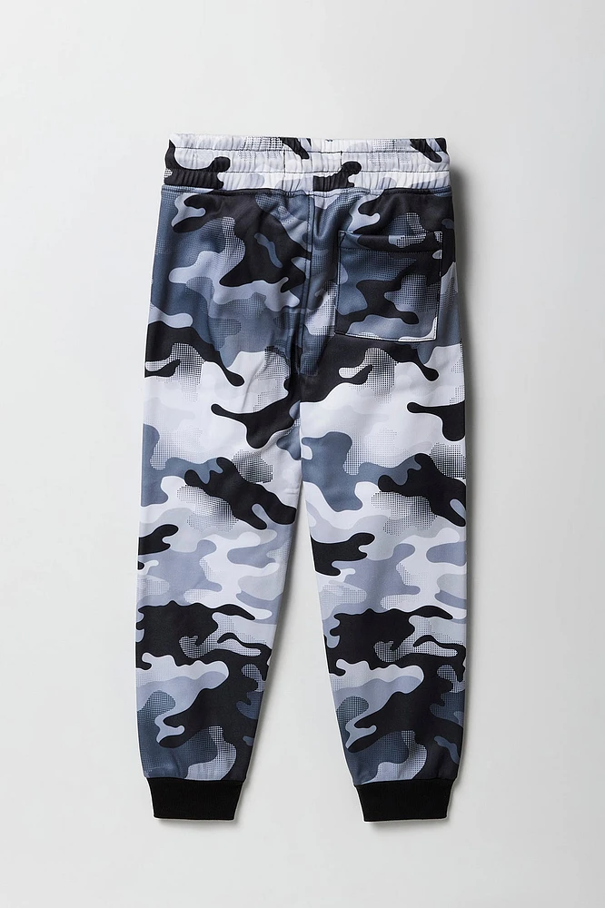 Jogger en molleton avec motif camouflage pour garçon