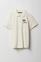 Polo avec motif brodé Palmier pour garçon
