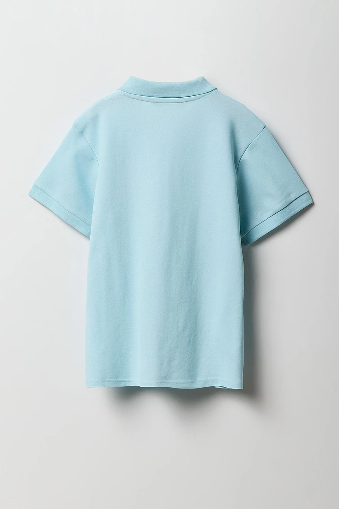 Boys Palm Tree Embroidered Polo