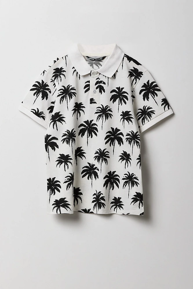 Polo avec motif tropical pour garçon