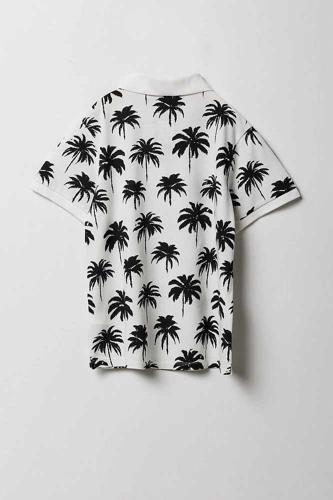 Polo avec motif tropical pour garçon