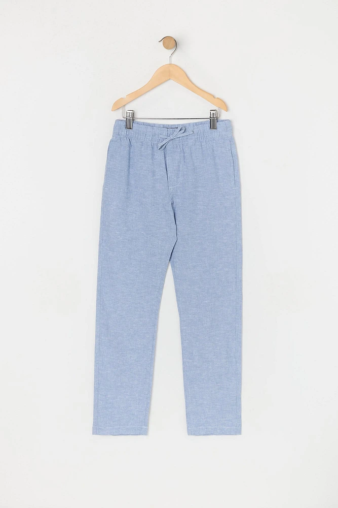 Boys Linen Relaxed Pant