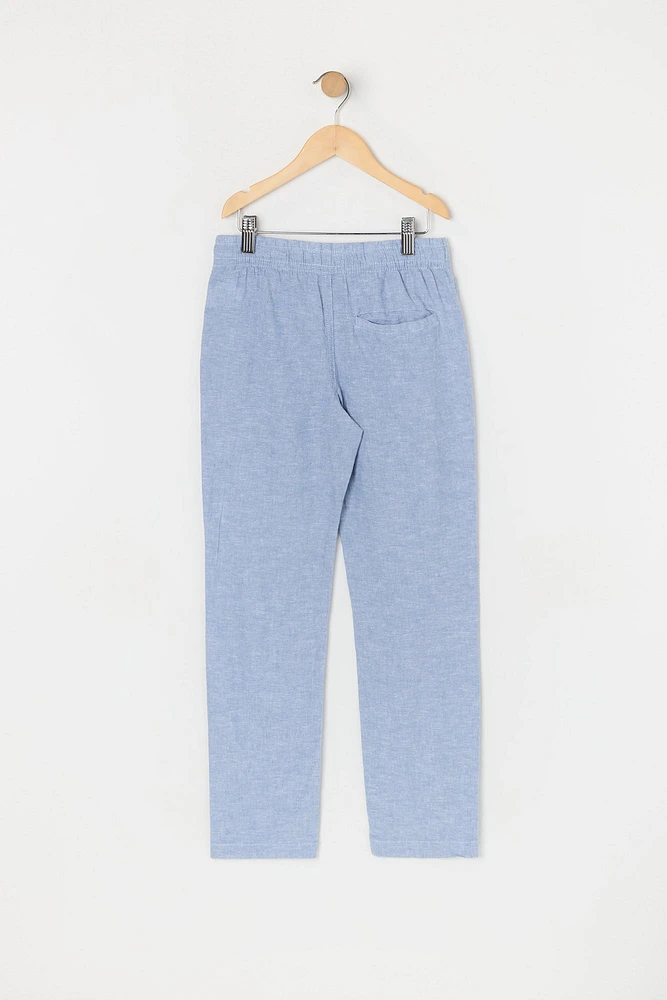 Boys Linen Relaxed Pant