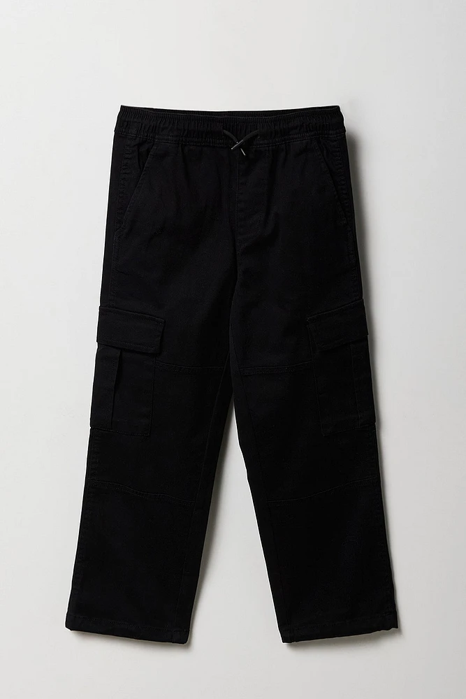 Boys Drawstring Straight Leg Cargo Pant