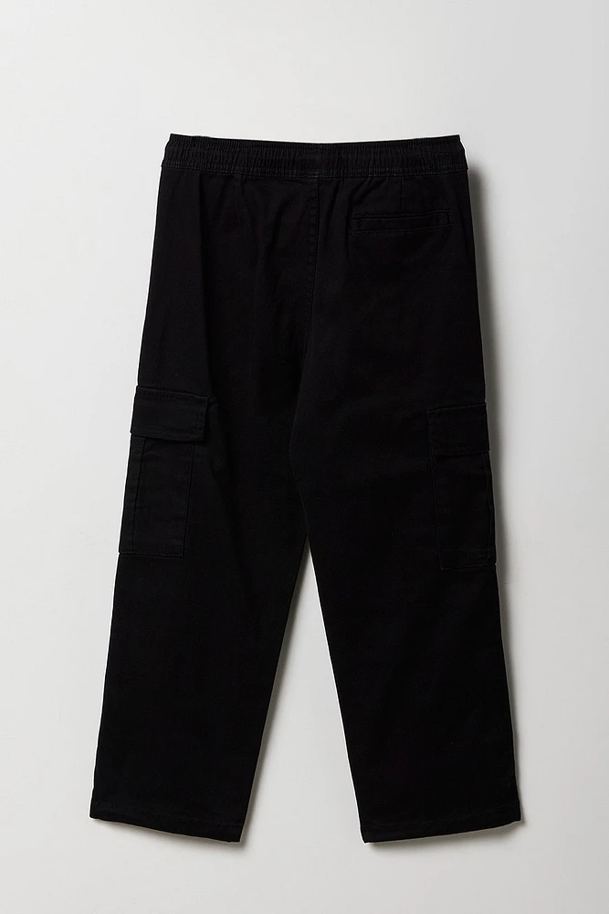 Boys Drawstring Straight Leg Cargo Pant