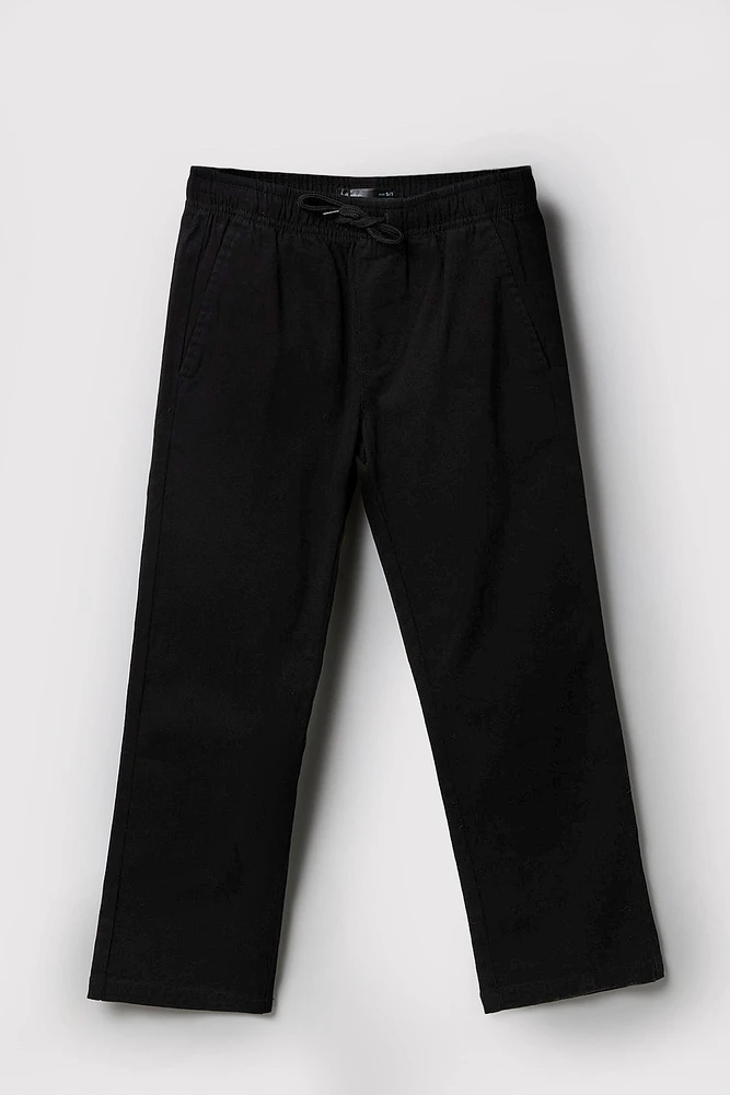 Boys Drawstring Straight Leg Pant