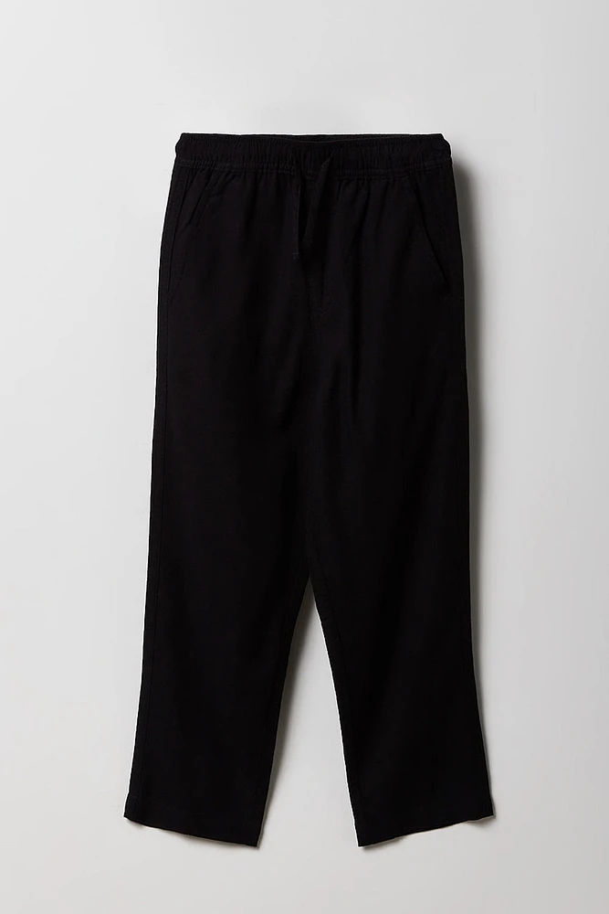 Boys Straight Leg Linen Pant