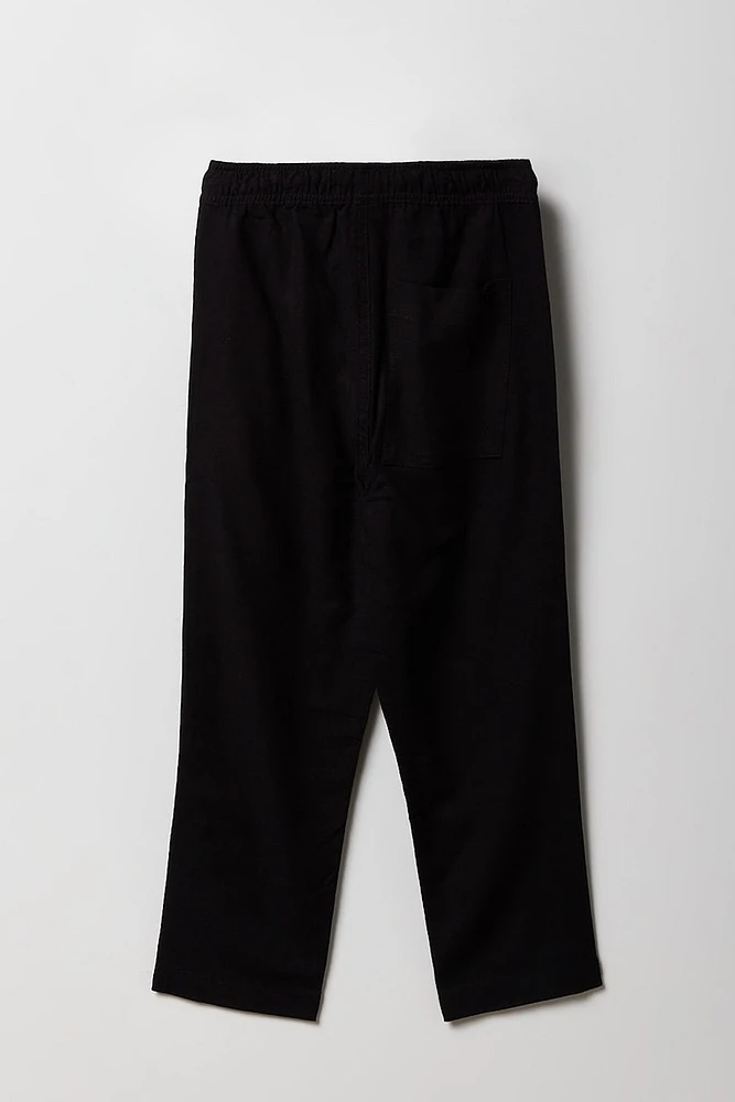 Boys Straight Leg Linen Pant
