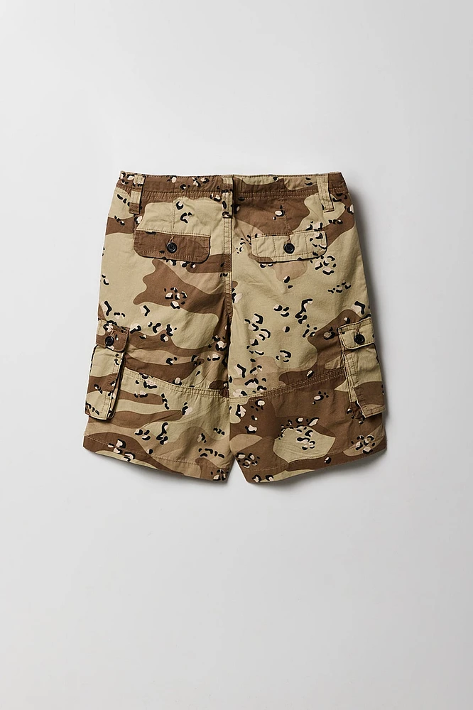 Boys Camo Print Cargo Short