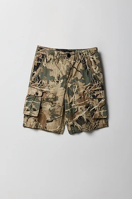 Short cargo avec motif camouflage pour garçon