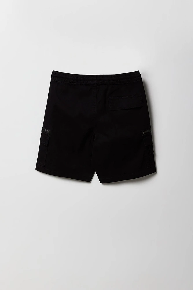 Short cargo avec poches à fermeture glissière pour garçon