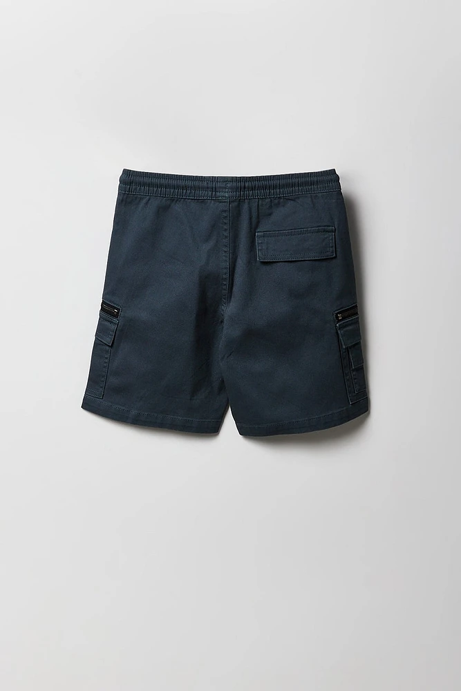 Short cargo avec poches à fermeture glissière pour garçon