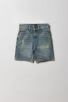 Short en denim d'aspect usé pour garçon