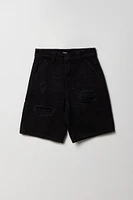 Boys Loose Distressed Denim Short