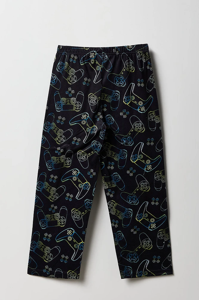 Boys Graphic T-Shirt & Printed Pant 2 Piece Pajama Set