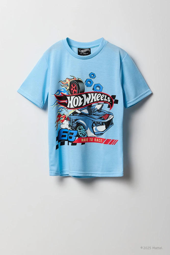 Ensemble-pyjama deux pièces t-shirt et short à imprimé Hot Wheels™ pour garçons