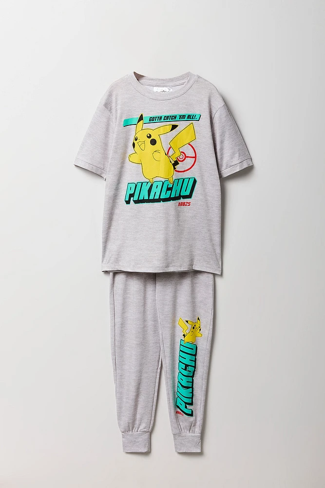 Ensemble pyjama avec t-shirt et jogger à imprimé Pokémon pour garçon