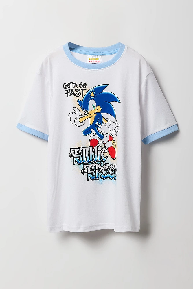 Ensemble pyjama avec t-shirt et jogger à imprimé Sonic pour garçon