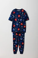 Boys Sonic & Knuckles T-Shirt Jogger 2 Piece Pajama Set