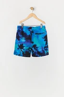 Boys Palm Tree Print Board Short