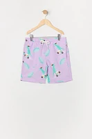 Boys Dinosaur Print Board Short