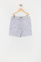 Boys Flamingo Ditsy Print Drawstring Short