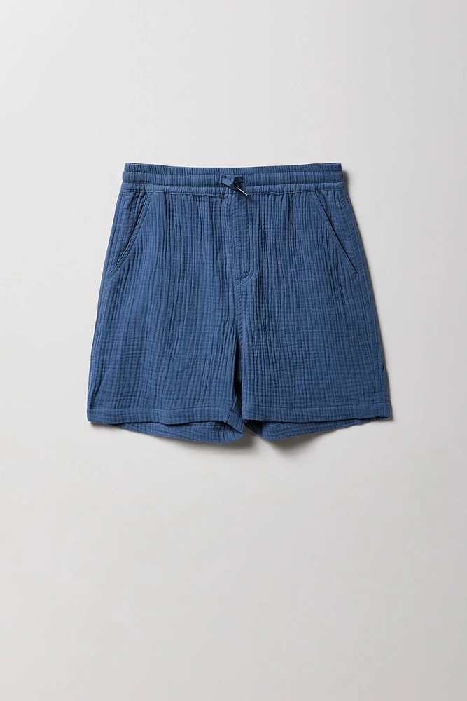 Short froissé à taille coulissante pour garçon