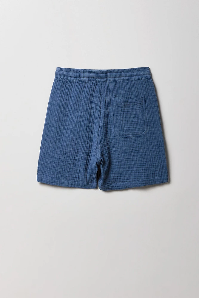 Short froissé à taille coulissante pour garçon