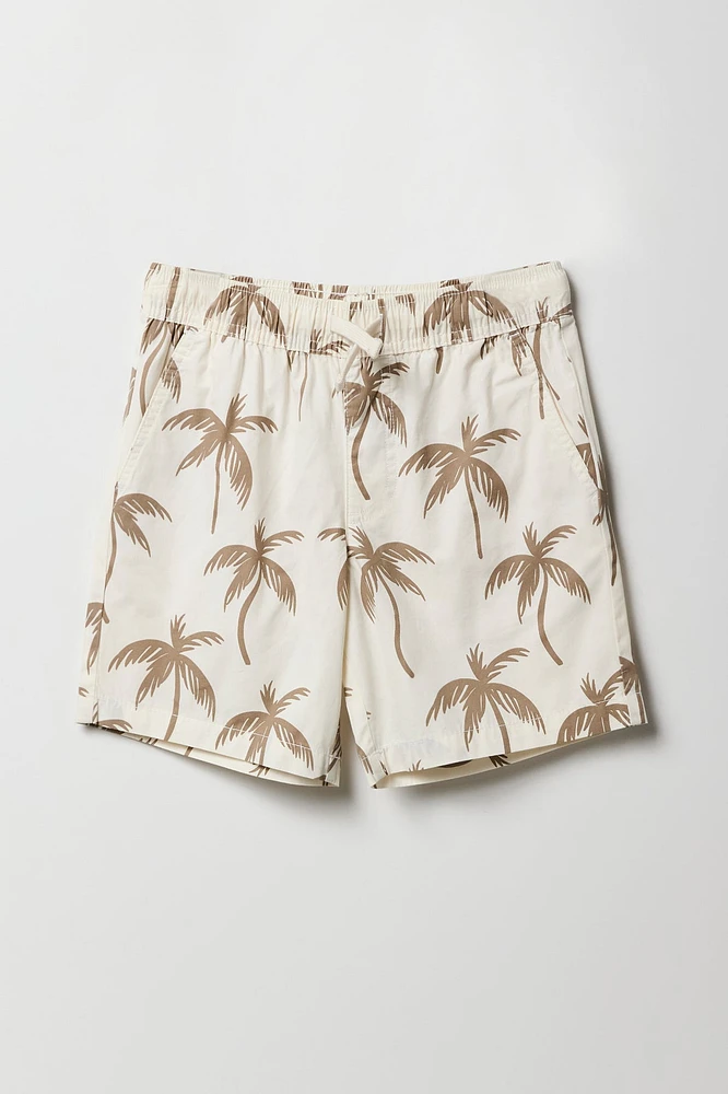 Short avec motif de palmiers pour garçon