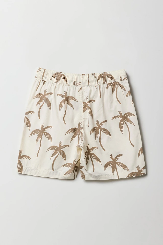 Short avec motif de palmiers pour garçon