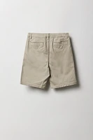 Short chino uni pour garçon