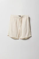 Short en lin à taille coulissante pour garçon