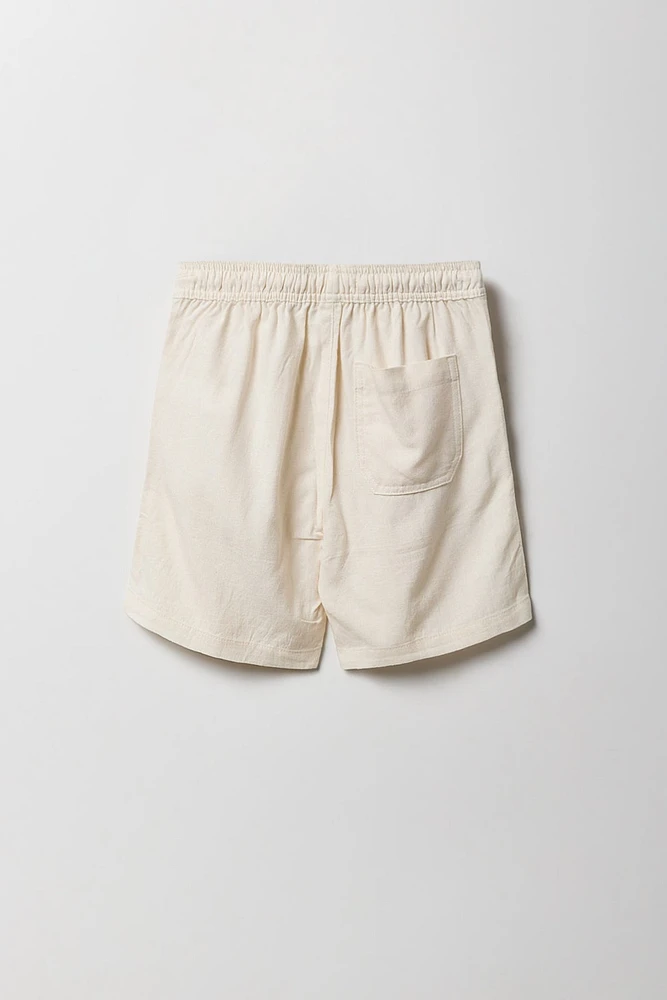 Short en lin à taille coulissante pour garçon