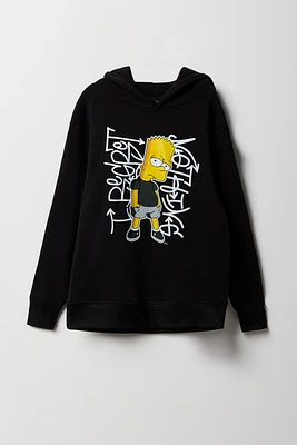 Boys Bart Simpson Graphic Fleece Hoodie