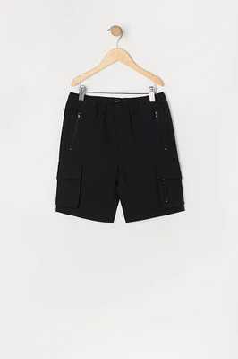 Boys Nylon Zipper Cargo Short