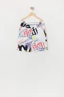 Boys Graffiti Print Fleece Short