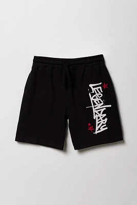 Boys Graphic Fleece Longline Short