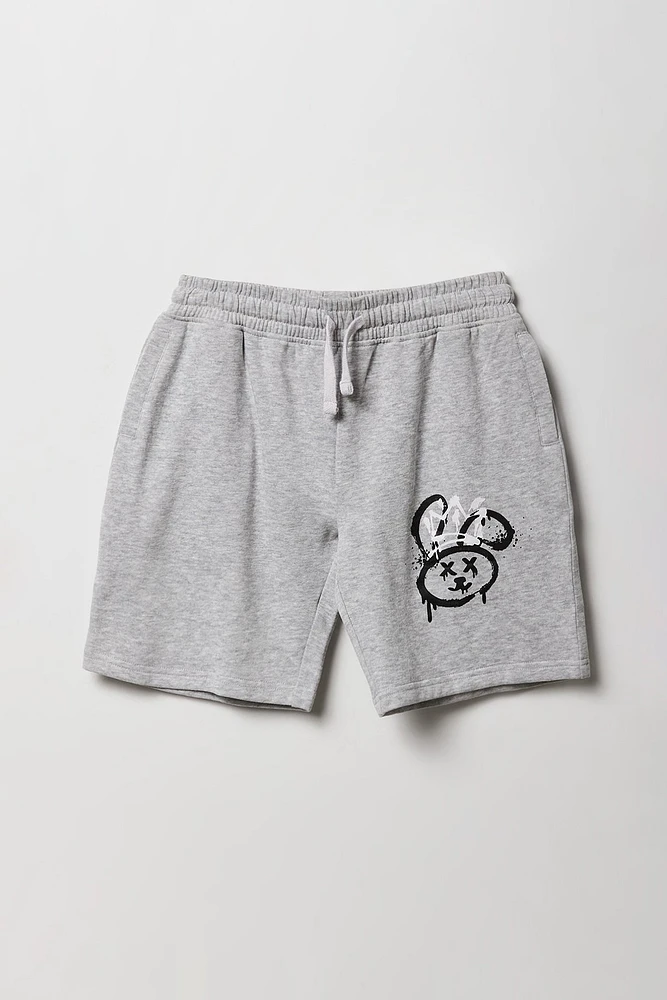 Short long en molleton imprimé pour garçon