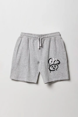 Short long en molleton imprimé pour garçon