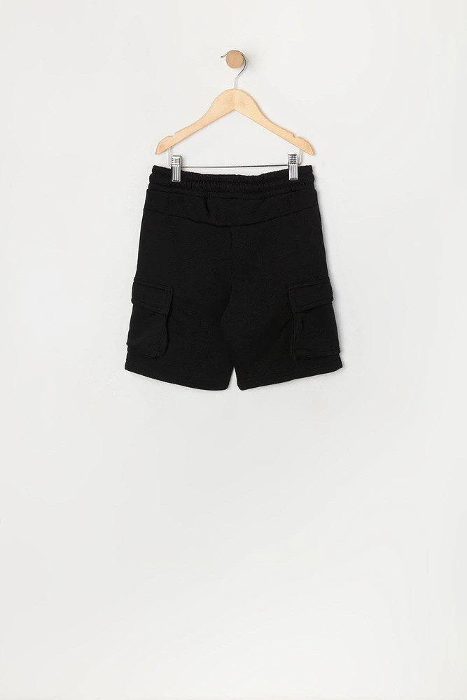 Boys Fleece Drawstring Cargo Short