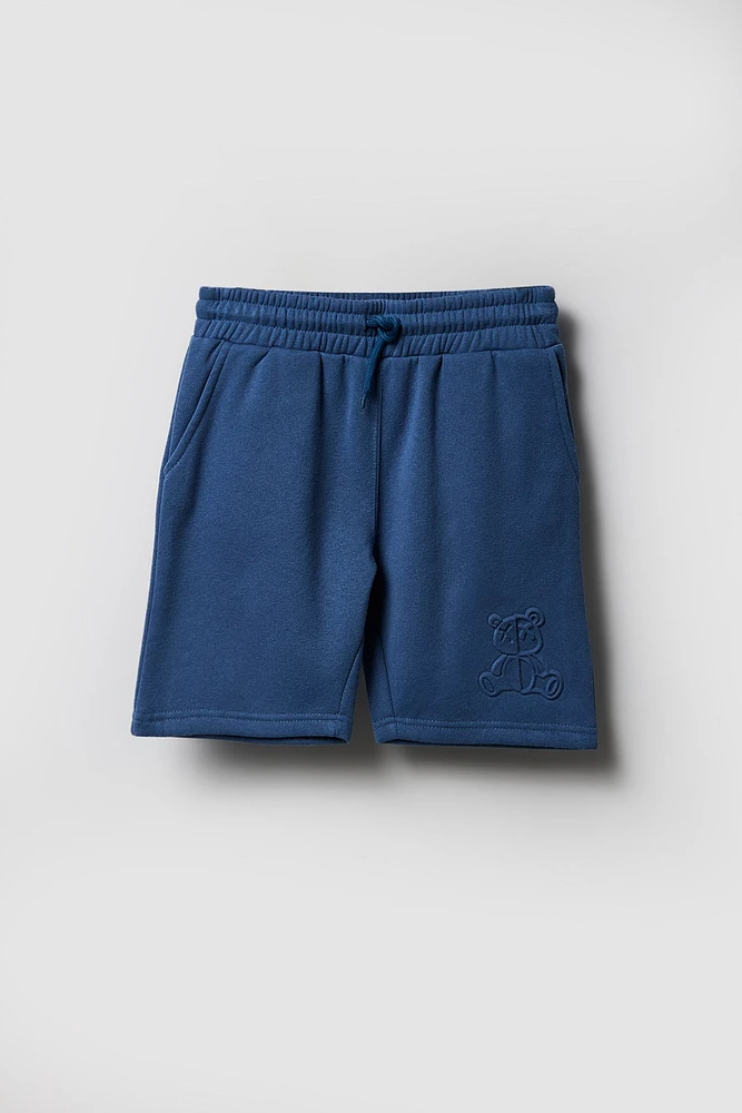 Boys Embossed Fleece Short