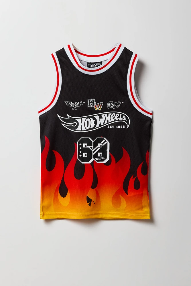 Hot Wheels™ Boys Active Fire Print Mesh Tank